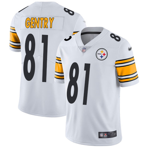 Youth Pittsburgh Steelers Football #81 Limited White Zach Gentry Road Vapor Untouchable Nike NFL Jersey->youth nfl jersey->Youth Jersey